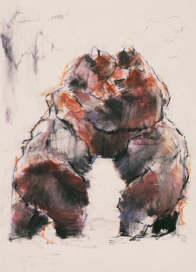 格闘（紙に炭とコント） 作： Mark Adlington