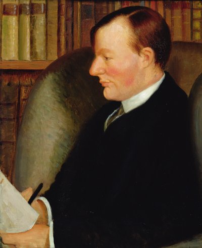 トーマス・エドマンド・ハーヴェイ（1875-1955）の肖像（キャンバスに油彩） 作： Mark Gertler