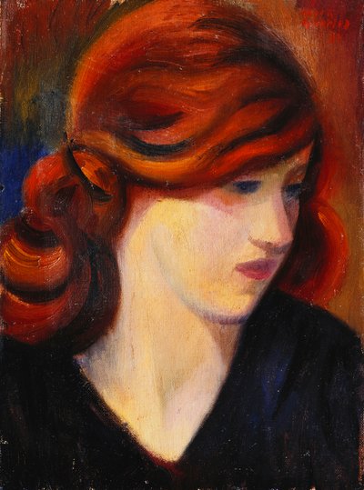 若い女の子の肖像画 作： Mark Gertler