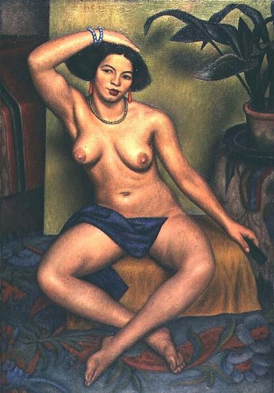 座った裸体、またはトイレのジプシー 作： Mark Gertler