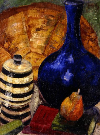 静物（油彩・キャンバス） 作： Mark Gertler