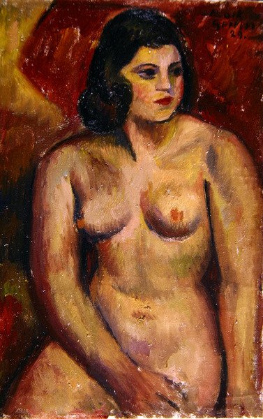 女性ヌードの習作 作： Mark Gertler