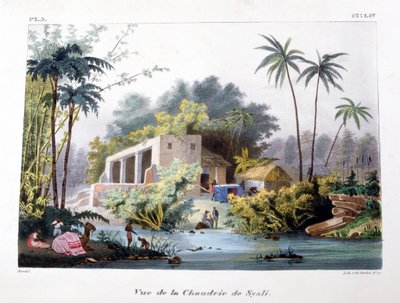 インド、シャリのショードリーの眺め、1828年。 作： Marlet et Cie