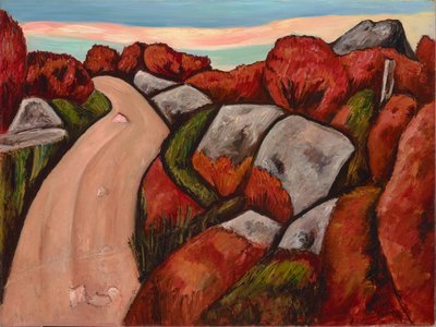 ブルーベリーハイウェイ、ドッグタウン、1931年 作： Marsden Hartley