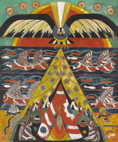 インドのファンタジー、1914 作： Marsden Hartley