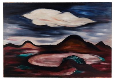 単一のクラウドを含むランドスケープ 作： Marsden Hartley