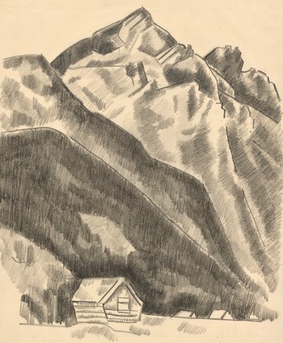 山の風景 (ガルミッシュ パルテンキルヒェン) 作： Marsden Hartley