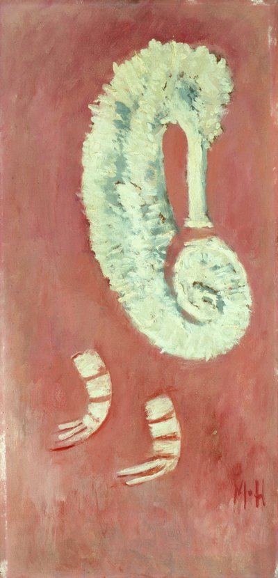 タツノオトシゴとエビ 作： Marsden Hartley