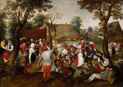 農民の結婚式、1559～1575年頃。 作： Marten van Cleve the Elder