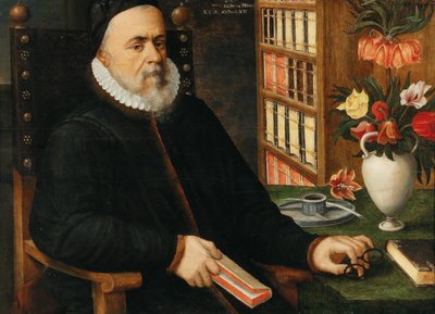 学者Carolus Clusius 1526-1609、1589の肖像。 作： Marten van Valckenborch