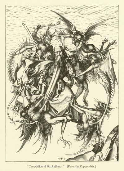 聖アントニーの誘惑」（エングレービング 作： Martin (after) Schongauer