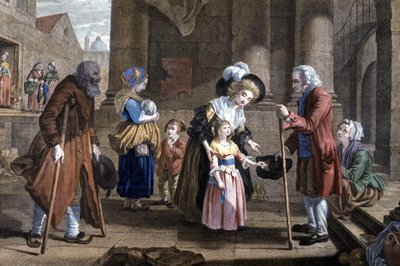 人間性のレッスン少女の教育 1790年頃（エングレーヴィング） 作： Martin Drölling