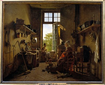 台所の内部 マーティン・ドローリング（1752-1817）の絵画 1815年 日0.65x0.8 m 作： Martin Drölling