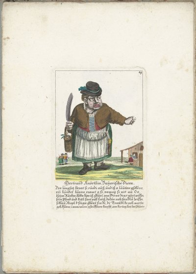 ゲルトラウト・クネルツリン、1710 年頃 Gertraud Knörtzlin, Baijerische Diern (オブジェクトのタイトル) Il Callotto resurcitato または Newly Furnished Small Cabinet (シリーズ タイトル) 作： Martin Engelbrecht (attributed to)