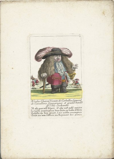 騎兵隊の将軍としてのドワーフ、ニコラ・シャロン。 1710年 Nicolas Charon、Viconte de Corbeillac、騎兵隊の将軍、総督、大意。 de l