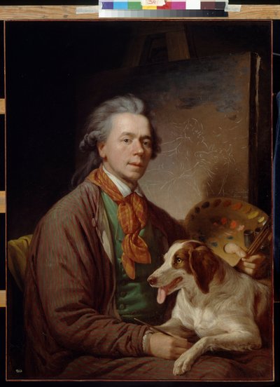 クワダル、マルティン・フェルディナンド（1736-1808）の自画像。油彩・キャンバス 作： Martin Ferdinand Quadal