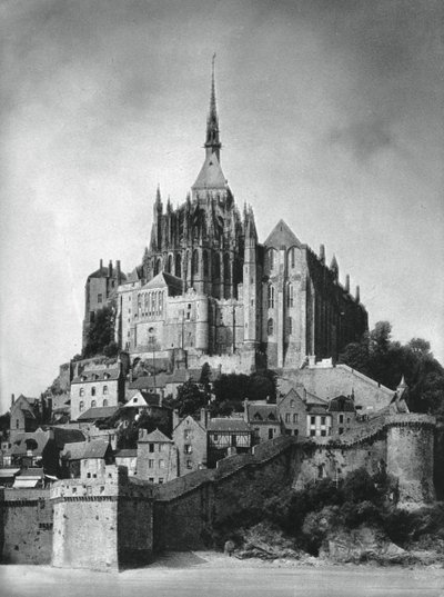 モンサンミシェル、ノルマンディー、フランス、1937年。 作： Martin Hurlimann