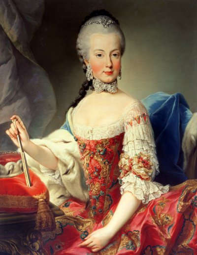 マリアアマリア大使ハプスブルク-ロートリンゲン（1746-1804）、オーストリアのマリアテレジア皇后（1717-80）とフランシス1世（1708-65）の8番目の子 作： Martin II Mytens or Meytens