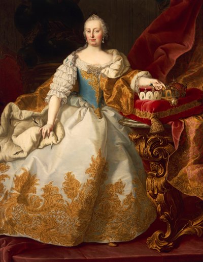 オーストリア、ウィーン、神聖ローマ帝国女帝マリア・テレジア・ハプスブルクの肖像 作： Martin II Mytens or Meytens