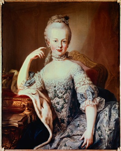 マリー・アントワネット（1755～1793）の肖像 フランスの未来の女王 マルタン・ファン・メイテンス（1695～1770）の絵画 1767年頃。Vienne, Chateau de Schoenbrun (Schonnbrun) 作： Martin II Mytens or Meytens
