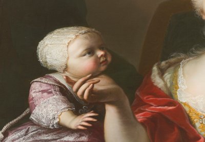 サヴォイ家のエレオノーラ王女（1728-1781）の肖像、「ポリクセナの肖像」からのディテール 作： Martin II Mytens or Meytens
