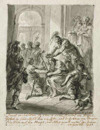いばらで戴冠したキリスト、1788年。 作： Martin Johann Schmidt