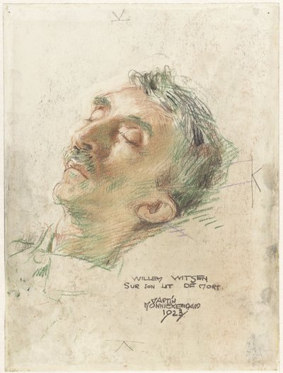 死の床でのウィレム・ウィッセン Willem Witsen sur son lit de mort (オブジェクトのタイトル) 作： Martin Monnickendam