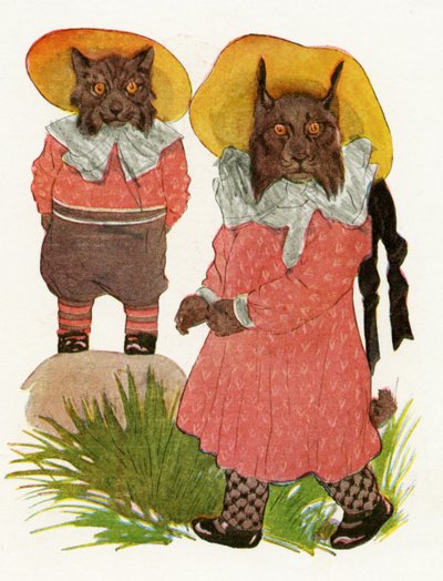 ボブキャットとカナディアンリンクス、1913 作： Martin Ross