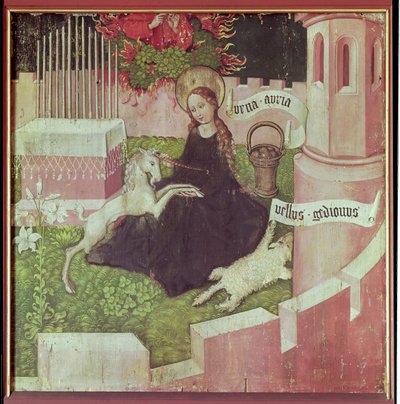 ドミニカ人の祭壇画：神秘的な狩り、c.1470-80（67722も参照） 作： Martin Schongauer