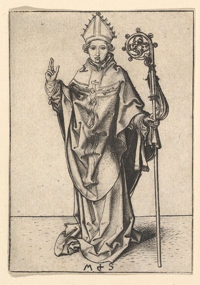 セント司教、カリフォルニア州。 1435-1491。 作： Martin Schongauer
