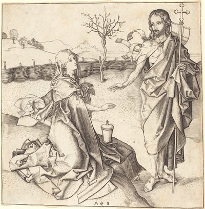マグダラのマリアに現れたキリスト 作： Martin Schongauer