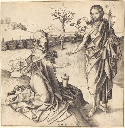 マグダラのマリアに現れたキリスト 作： Martin Schongauer