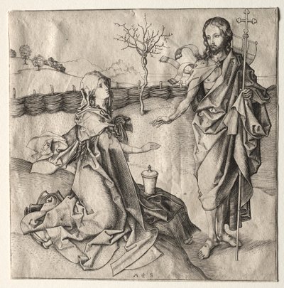 マグダレンに現れたキリスト 作： Martin Schongauer