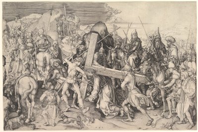 十字架を背負うキリスト 1475-80年頃（エングレーヴィング 作： Martin Schongauer