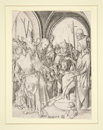 アンナスの前のキリスト 作： Martin Schongauer