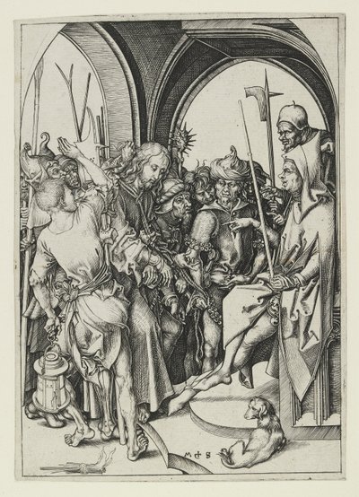 アンナスの前のキリスト、15世紀後半 作： Martin Schongauer