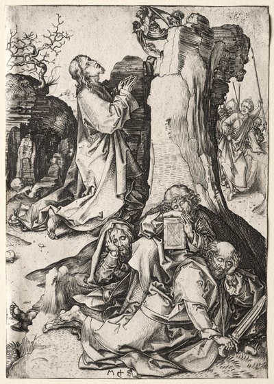 オリーブ山のキリスト。 作： Martin Schongauer
