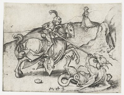 聖ジョージとドラゴン 作： Martin Schongauer