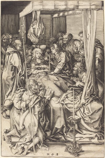 処女の死 作： Martin Schongauer