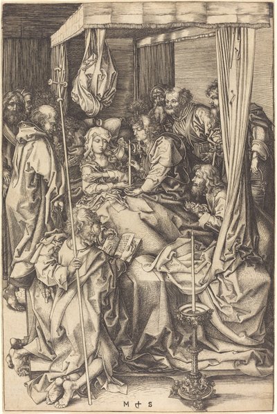 処女の死 作： Martin Schongauer