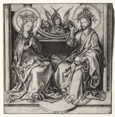 父なる神と天使を従えた聖母の即位 作： Martin Schongauer