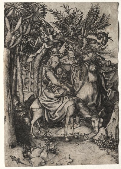 聖母の生涯：エジプトへの逃避 作： Martin Schongauer