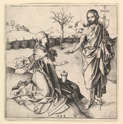 私に触れないでください。 1435-1491。 作： Martin Schongauer