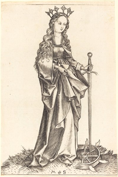 アレクサンドリアの聖カタリナ 作： Martin Schongauer