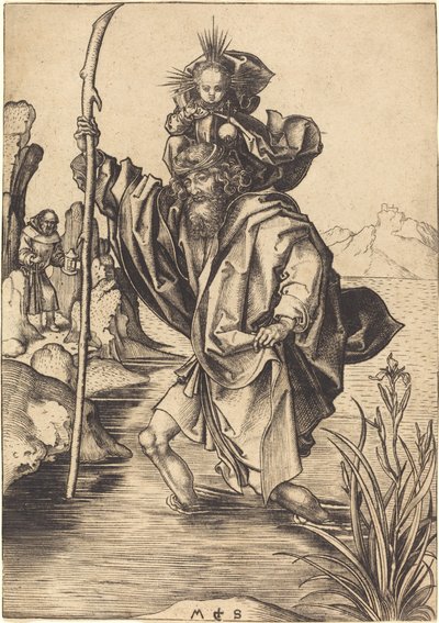 聖クリストファー 作： Martin Schongauer
