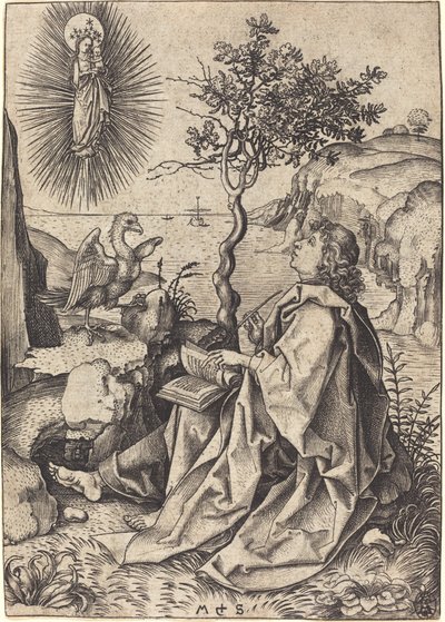 パトモス島の聖ヨハネ 作： Martin Schongauer