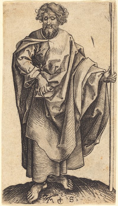 聖トーマス 作： Martin Schongauer