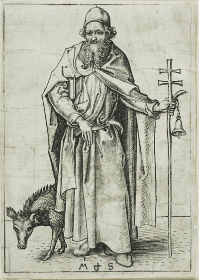 聖アンソニー、使徒より 作： Martin Schongauer