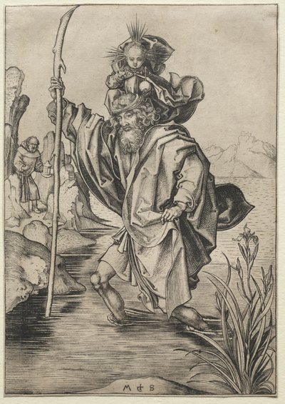聖クリストファー 作： Martin Schongauer