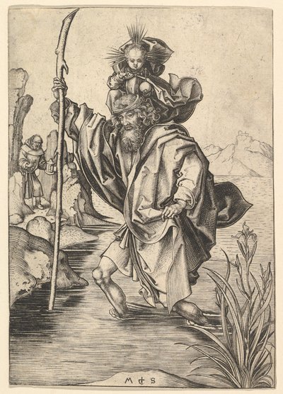 セントクリストファー、ca。 1435-1491。 作： Martin Schongauer